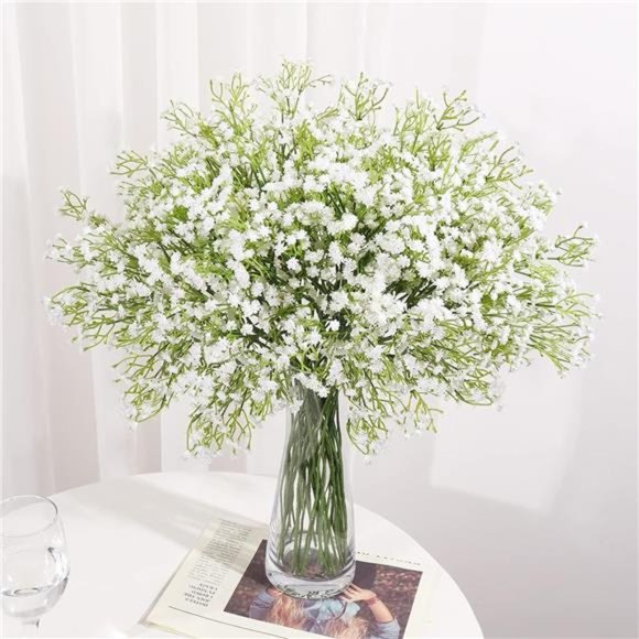 Artificial Flowers White Gypsophila Bouquets 15pcs Real Touch Flowers Wedding - Picture 4 of 6